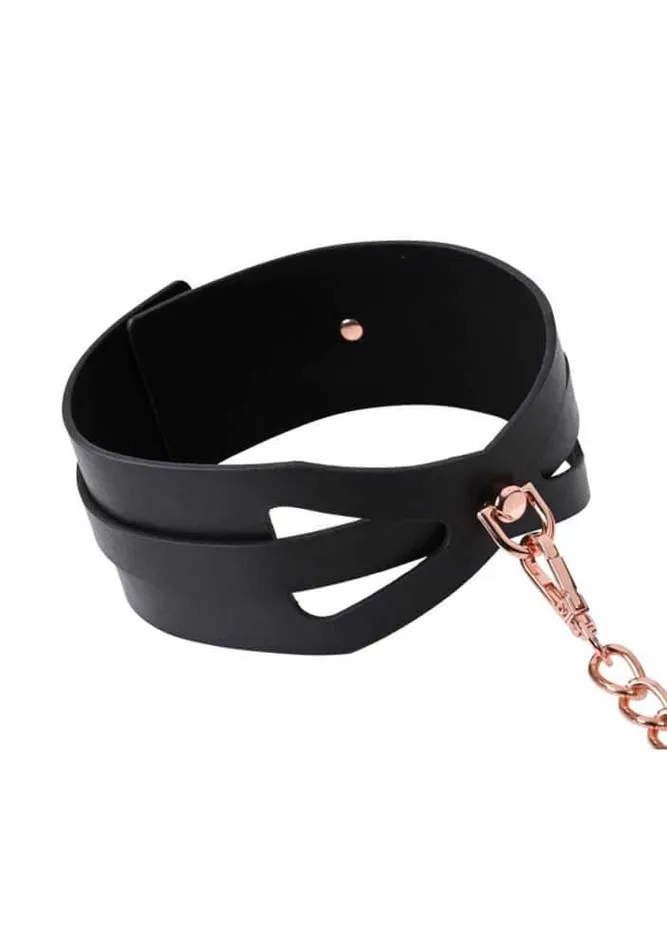 Vibrators Sportsheets Brat Collar and Leash Black Rose Gold Vibrators Sportsheets Brat Collar and Leash Black Rose Gold