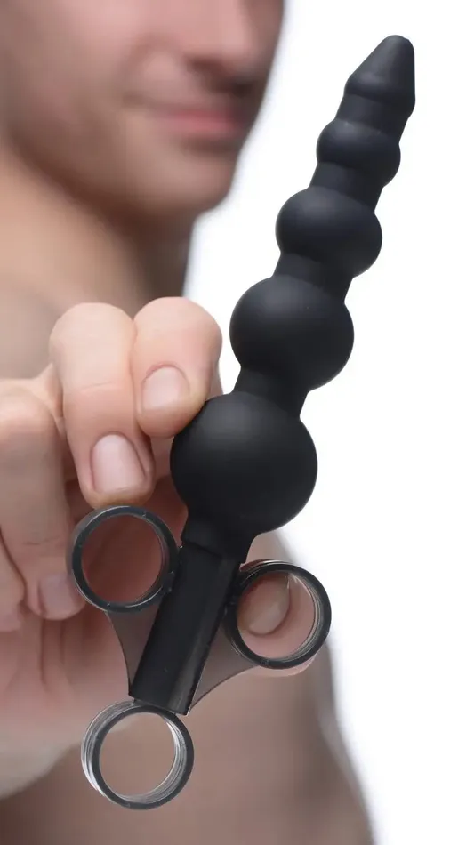 XR Brands Anal Silicone Graduated Anal Beads Lubricant Launcher