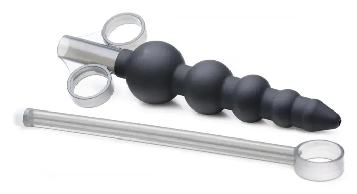 XR Brands Anal Silicone Graduated Anal Beads Lubricant Launcher XR Brands Anal Silicone Graduated Anal Beads Lubricant Launcher