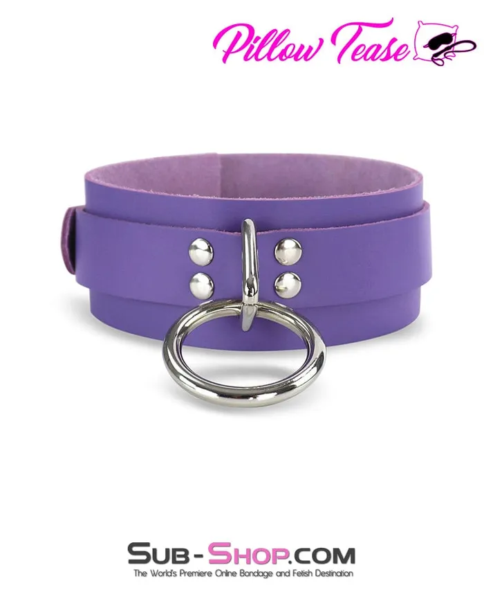 0391A My Obsession Leather Bondage Collar Autumn Restraints