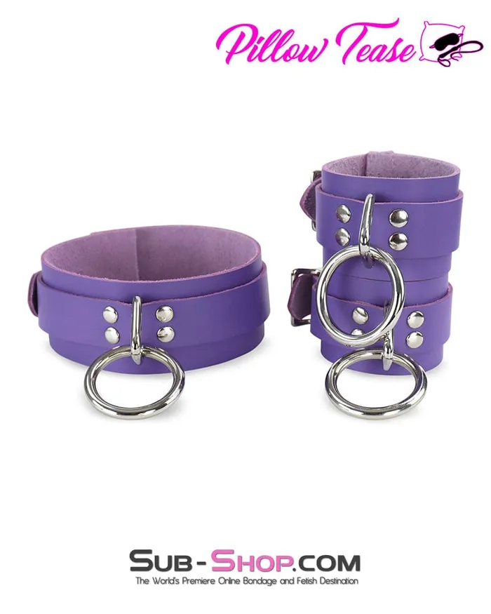0391A My Obsession Leather Bondage Collar Autumn Restraints