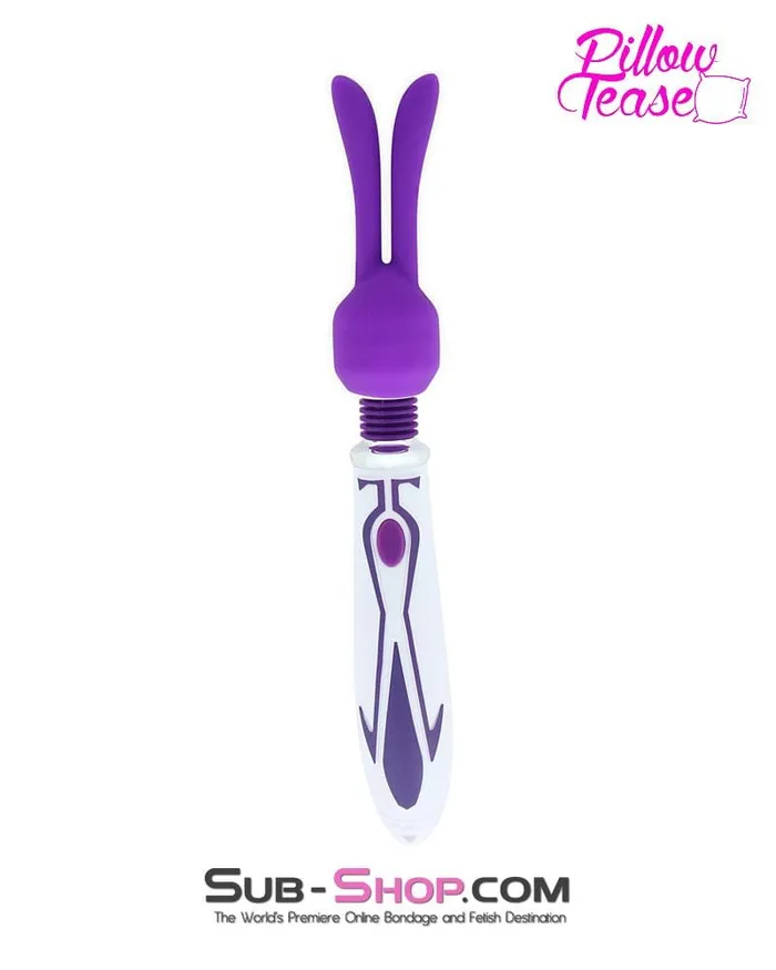 0474E Purple Mini Wand Rabbit Ears Stimulator Tip Attachment LAST CHANCE Final Closeout Eiffel Vibrators