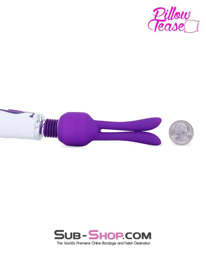 0474E Purple Mini Wand Rabbit Ears Stimulator Tip Attachment LAST CHANCE Final Closeout Eiffel Vibrators