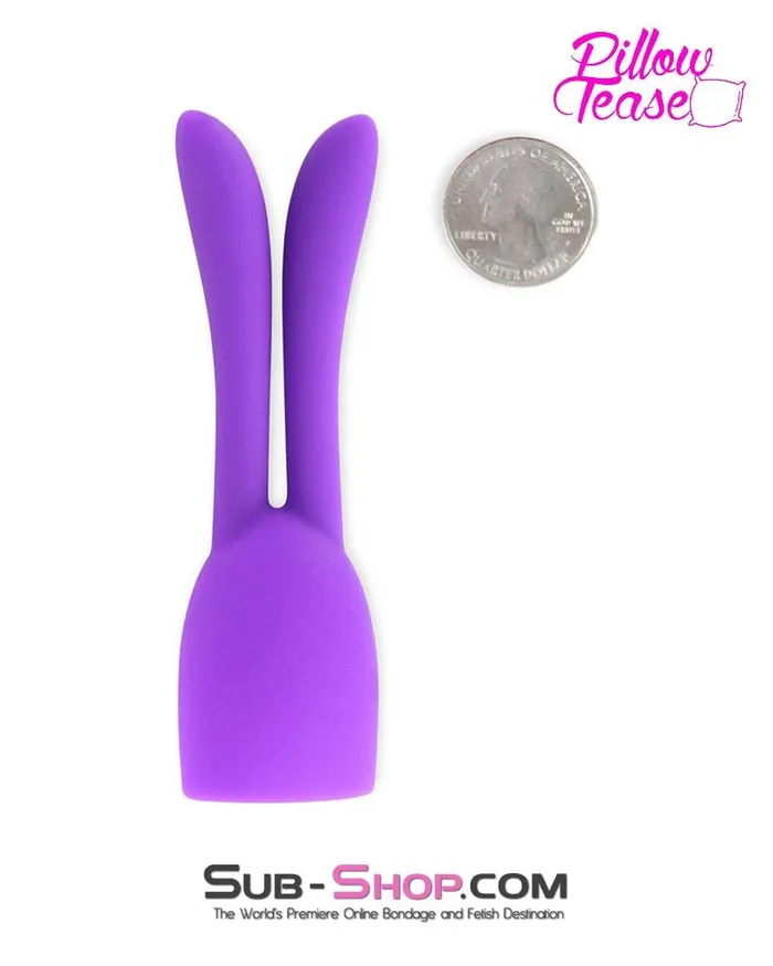 0474E Purple Mini Wand Rabbit Ears Stimulator Tip Attachment LAST CHANCE Final Closeout Eiffel Vibrators