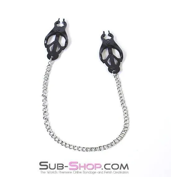 0525MH Dark Fantasy Blackline Clover Nipple Clamps Idea Female Sex Toys