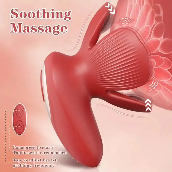 10 Modes Rose Breast Grabbing Vibrator Female Sex Toy For Clit Weadultshop Vibrators