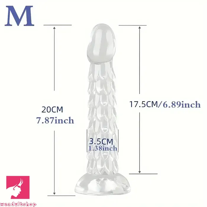 689in 787in 906in Clear Dragon Scale Big Male Dildo For Love Weadultshop Dildos
