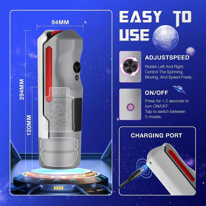 6 in 1 Silicone Electric Male Masturbator Male Sex Toys