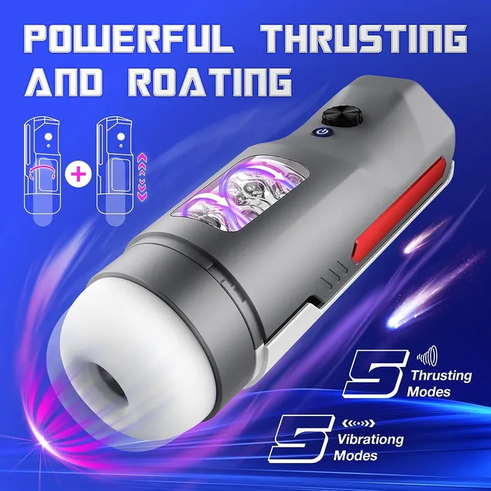 6 in 1 Silicone Electric Male Masturbator Male Sex Toys
