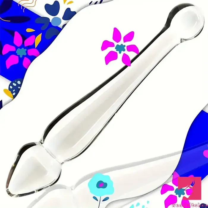 768in Unisex Glass Double Heads Dildo External Anal Clit Opener Weadultshop Dildos