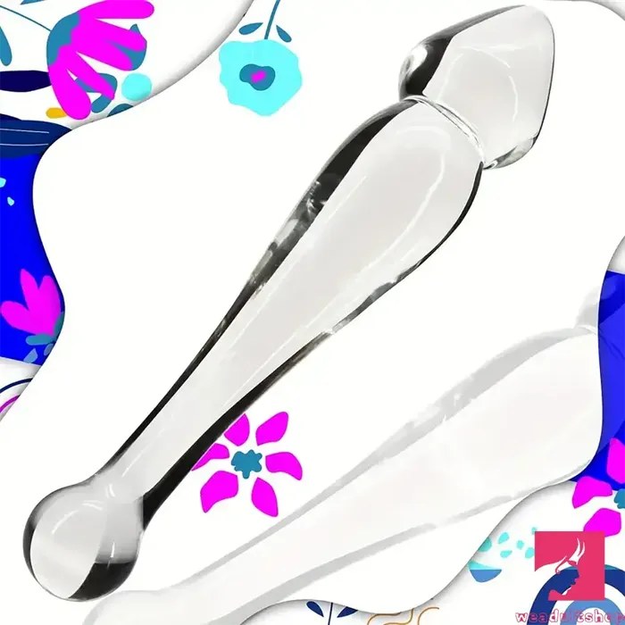 768in Unisex Glass Double Heads Dildo External Anal Clit Opener Weadultshop Dildos