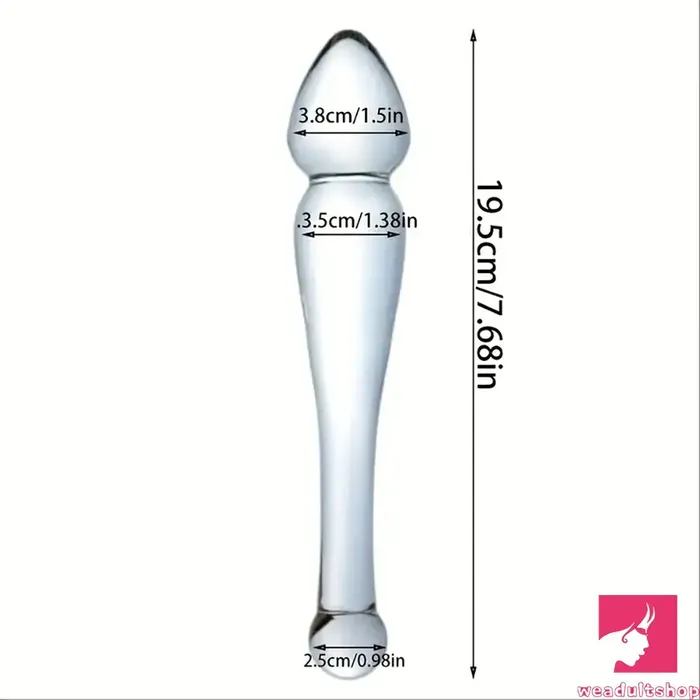 768in Unisex Glass Double Heads Dildo External Anal Clit Opener Weadultshop Dildos