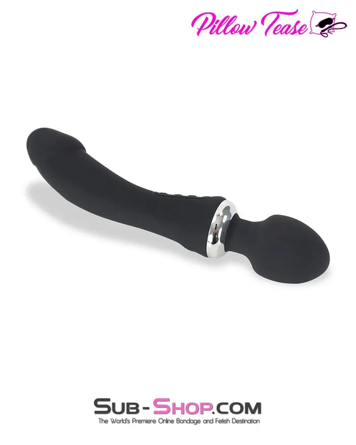 7805M Dual Motor 12 Function Double Penetration Heating Silicone Wand Vibrator Moonwell Female Sex Toys