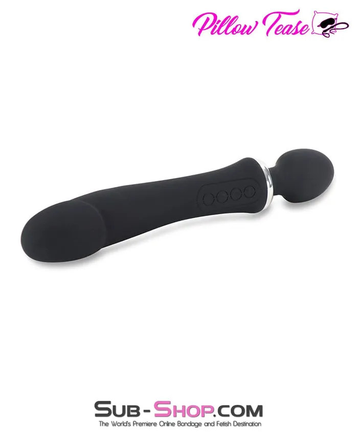 7805M Dual Motor 12 Function Double Penetration Heating Silicone Wand Vibrator Moonwell Female Sex Toys