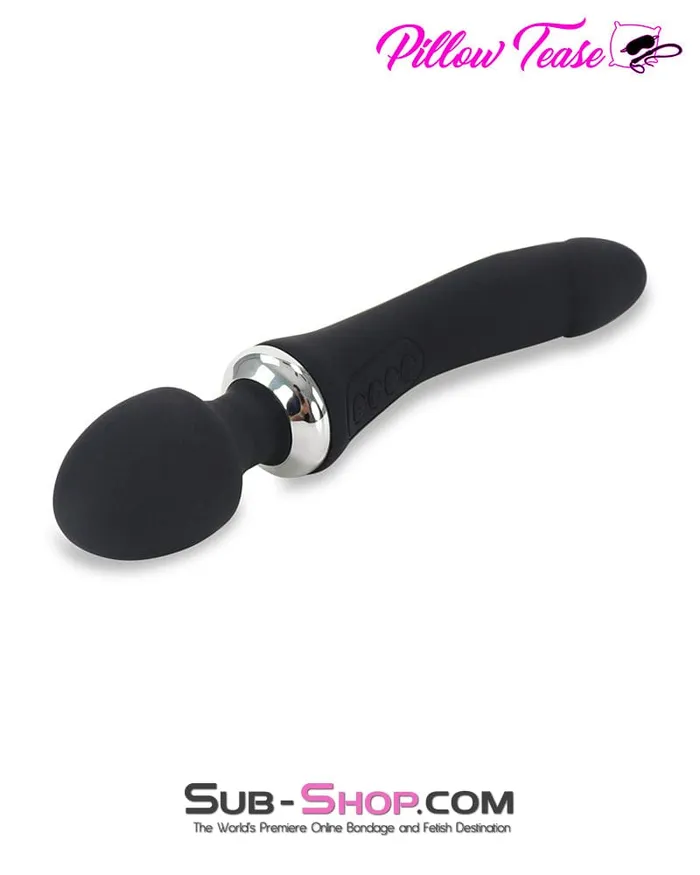 7805M Dual Motor 12 Function Double Penetration Heating Silicone Wand Vibrator Moonwell Female Sex Toys