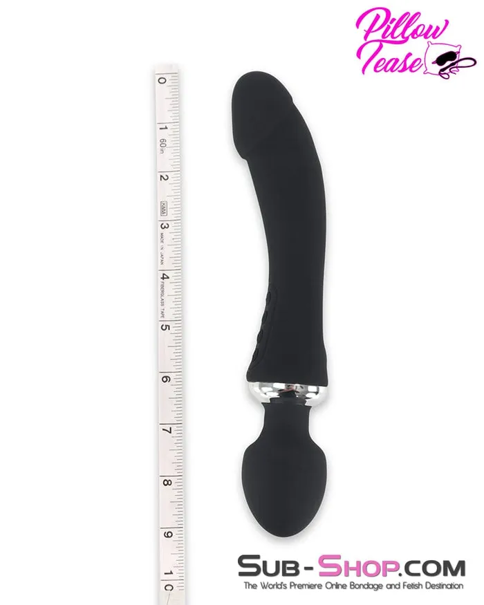 7805M Dual Motor 12 Function Double Penetration Heating Silicone Wand Vibrator Moonwell Female Sex Toys