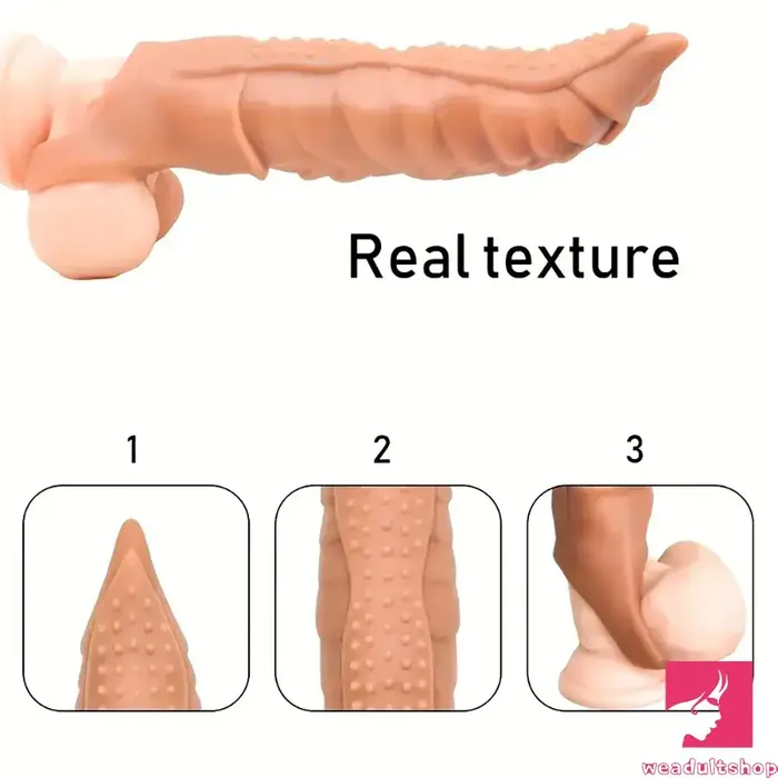 866in Wolf Head Silicone Cock Sleeve Big Dildo BDSM Sex Toy For Anus Weadultshop Male Sex Toys