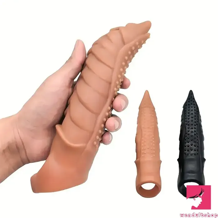 866in Wolf Head Silicone Cock Sleeve Big Dildo BDSM Sex Toy For Anus Weadultshop Male Sex Toys