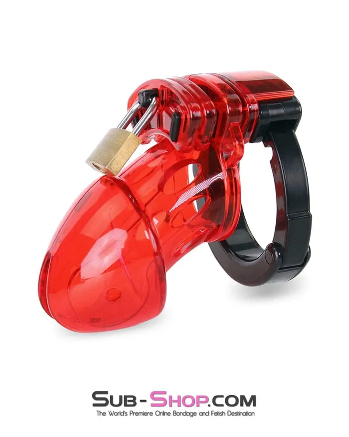 8911AX Red Jacked Adjustable Locking Male Cock Cuff Chastity Device MEGA Deal Aria Male Sex Toys