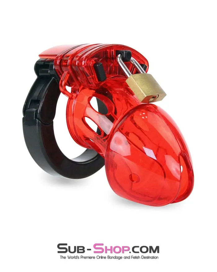 8911AX Red Jacked Adjustable Locking Male Cock Cuff Chastity Device MEGA Deal Aria Male Sex Toys