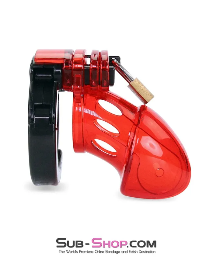 8911AX Red Jacked Adjustable Locking Male Cock Cuff Chastity Device MEGA Deal Aria Male Sex Toys