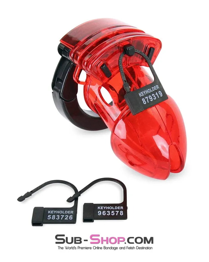 8911AX Red Jacked Adjustable Locking Male Cock Cuff Chastity Device MEGA Deal Aria Male Sex Toys