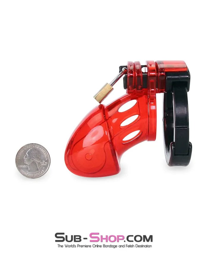 8911AX Red Jacked Adjustable Locking Male Cock Cuff Chastity Device MEGA Deal Aria Male Sex Toys