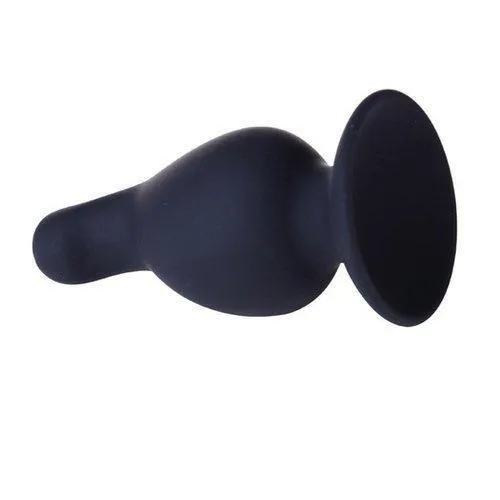 9816M The Bishop Black Silicone Prostate Anal Plug LAST CHANCE Final Closeout Moonwell Anal