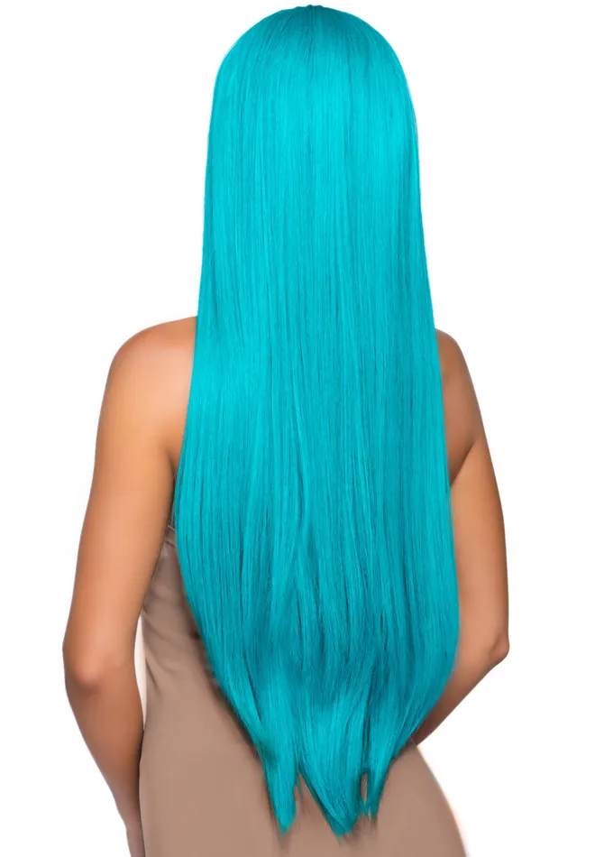 Anal 33 Inch Long Straight Center Part Wig Turquoise Leg Avenue Anal 33 Inch Long Straight Center Part Wig Turquoise Leg Avenue