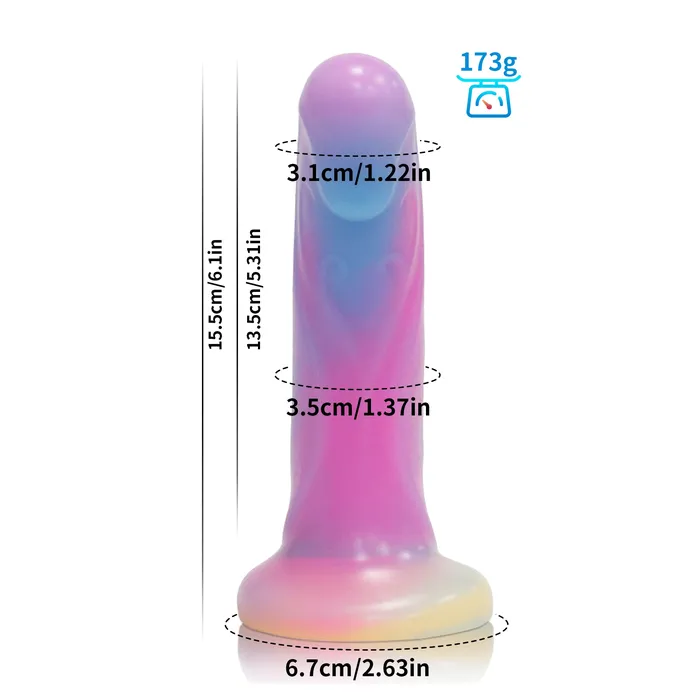  Anal 6 Inch Glow In The Dark Anal Dildo