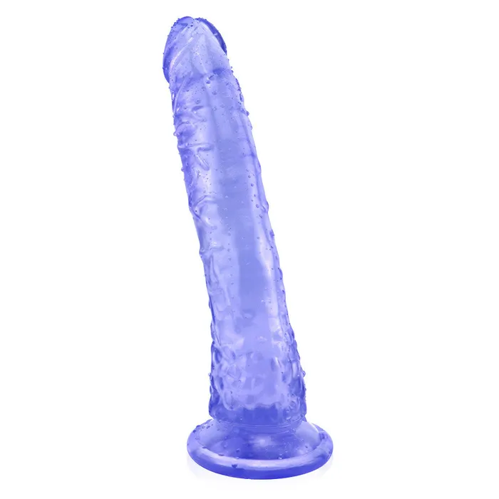 Anal 8 Inch small straight blue dildo