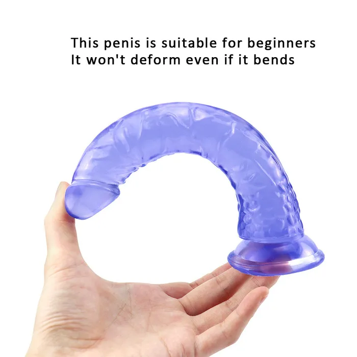 Anal 8 Inch small straight blue dildo