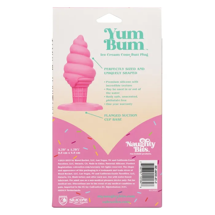Anal CalExotics Naughty Bits Yum Bum Ice Cream Cone Butt Plug Pink Anal CalExotics Naughty Bits Yum Bum Ice Cream Cone Butt Plug Pink