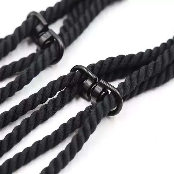 Anal Idea 2344DL Black Rope Hogtie Cuffs