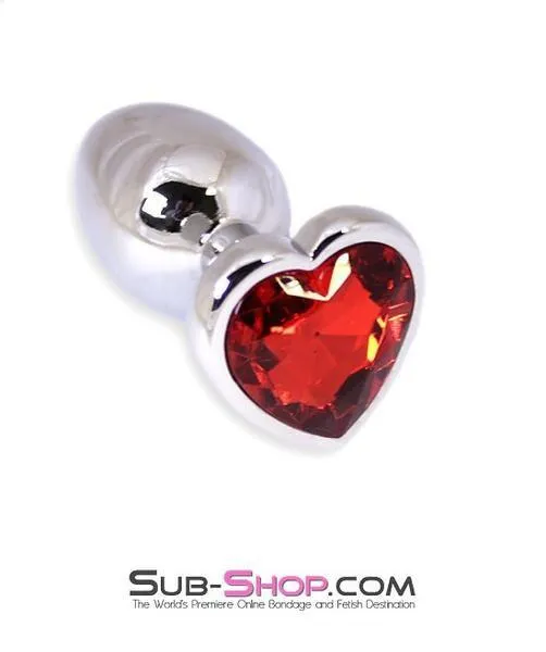 Anal Rise 6912R Puppy Love Mini Steel Heart Shaped Ruby Crystal Anal Plug LAST CHANCE Final Closeout Anal Rise 6912R Puppy Love Mini Steel Heart Shaped Ruby Crystal Anal Plug LAST CHANCE Final Closeout