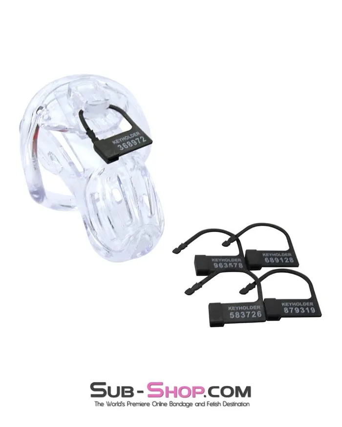 Aria 1506AR Jailhouse Cock Clear Locking Male Chastity Cage Male Sex Toys