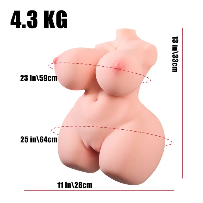 Asa 43kg BBW Torso Sex Doll Fat Girl Big Ass Doll Realistic Sex Dolls MRLSEXDOLL Male Sex Toys