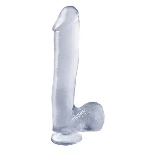 Basix Rubber Works 10 Inch Dong With Suction Cup Clear Pipedream Dildos