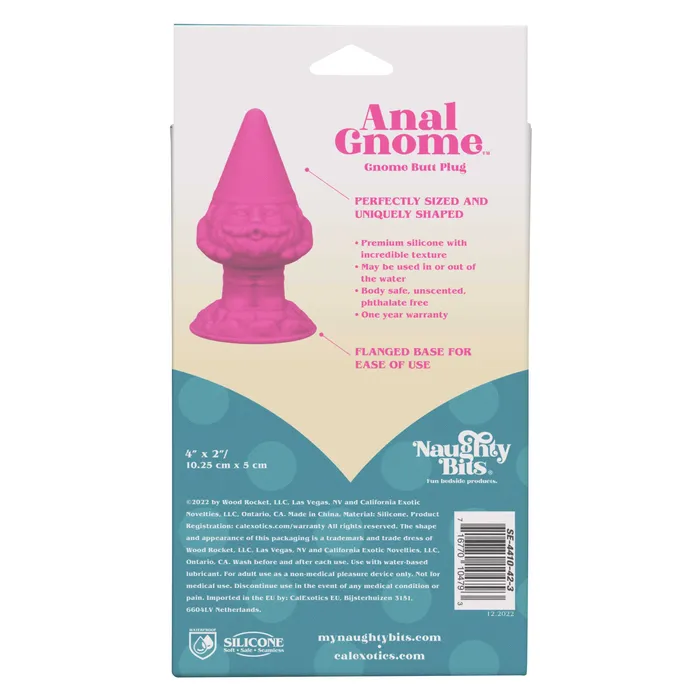 CalExotics Anal Naughty Bits Anal Gnome Gnome Butt Plug Pink CalExotics Anal Naughty Bits Anal Gnome Gnome Butt Plug Pink