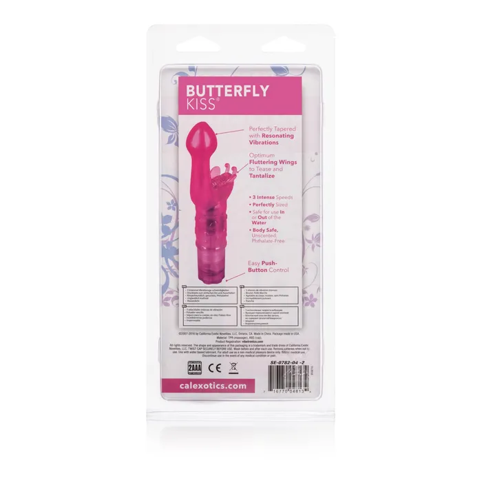 CalExotics Butterfly Kiss Vibe Pink Vibrators CalExotics Butterfly Kiss Vibe Pink Vibrators