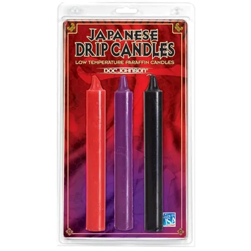 Doc Johnson Anal Colorful Japanese Drip Candles Set of 3 for Sensory Adventure