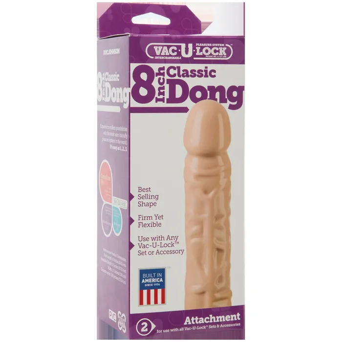 Doc Johnson VacULock 8 FunTime Classic Dong Dildos