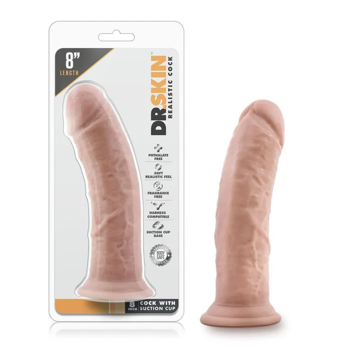 Dr Skin 8 Inch Cock W Suction Cup Vanilla Blush Dildos Dr Skin 8 Inch Cock W Suction Cup Vanilla Blush Dildos
