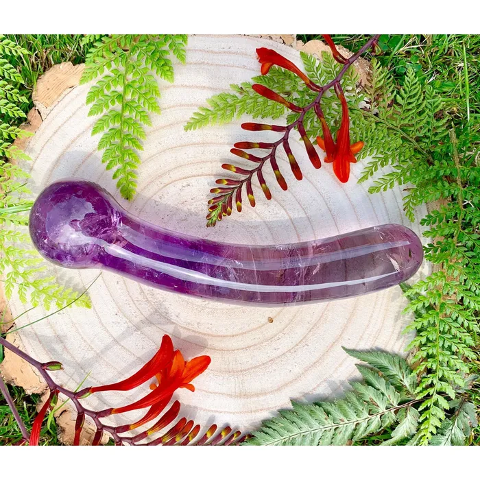 Female Sex Toys Curved Amethyst GSpot Yoni Wand YoniLoveCrystals