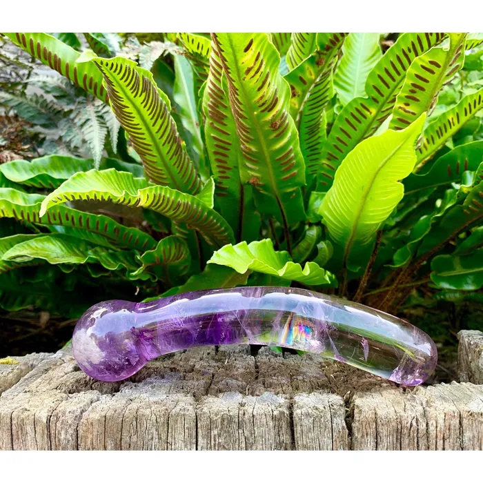 Female Sex Toys Curved Amethyst GSpot Yoni Wand YoniLoveCrystals