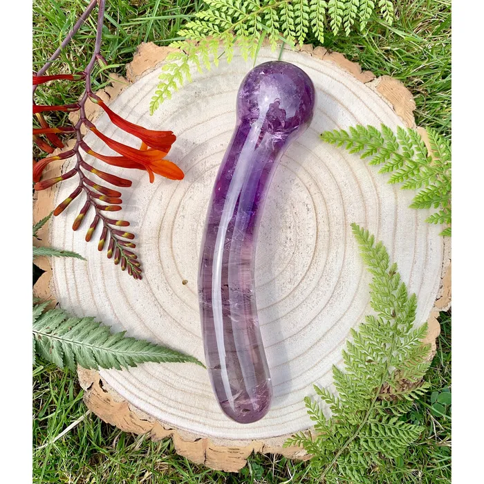 Female Sex Toys Curved Amethyst GSpot Yoni Wand YoniLoveCrystals