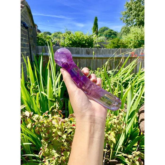 Female Sex Toys Curved Amethyst GSpot Yoni Wand YoniLoveCrystals