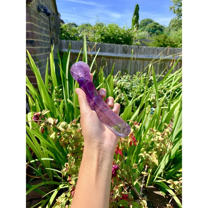 Female Sex Toys Curved Amethyst GSpot Yoni Wand YoniLoveCrystals