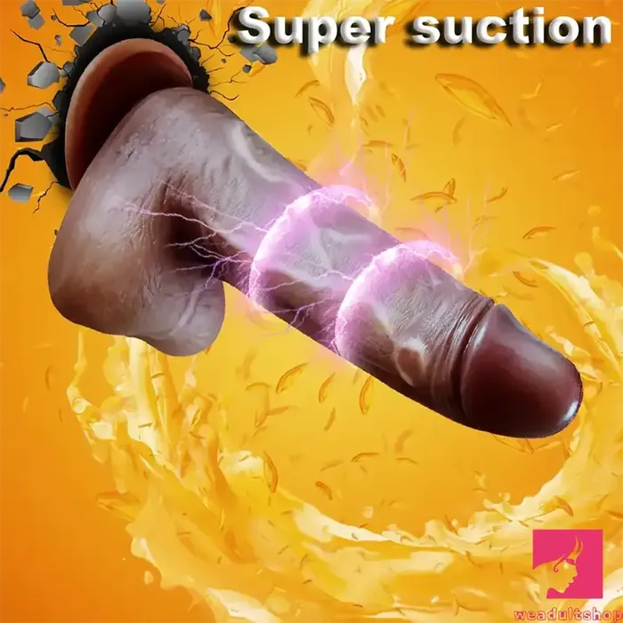 Female Sex Toys Weadultshop 9in Ebony 4in1 Heating Thrusting Vibrating Rotation Remote Auto Dildo
