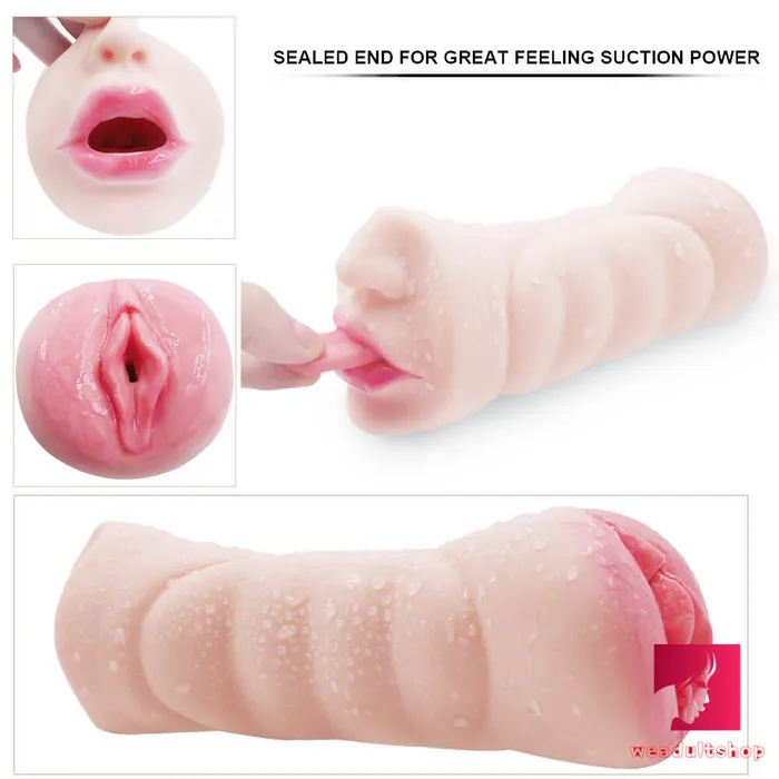 Female Sex Toys Weadultshop Realistic Feeling Dual Heads Pocket Pussy With Nose Mouth Pussy